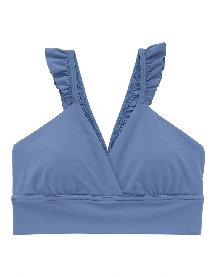 Aerie Real Me Xtra Ruffle Sports Bra In Blue 3 Aerie Real Me Xtra Ruffle Sports Bra In Blue - Image 3