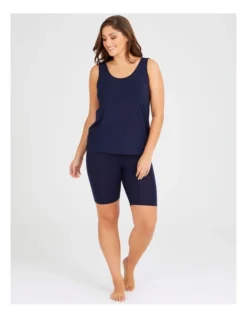 Bamboo Anti Chafe Crop Short In Dark Indigo -SOHO Shop 942036310 3 720x928