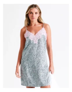 Chloe & Lola Animal Lace Chemise In Assorted