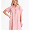 SOHO Knit Short Sleeve Nightie In Dusty Pink