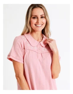 SOHO Knit Short Sleeve Nightie In Dusty Pink 10 SOHO Knit Short Sleeve Nightie In Dusty Pink -SOHO Shop 943343740 943353820 4 720x928