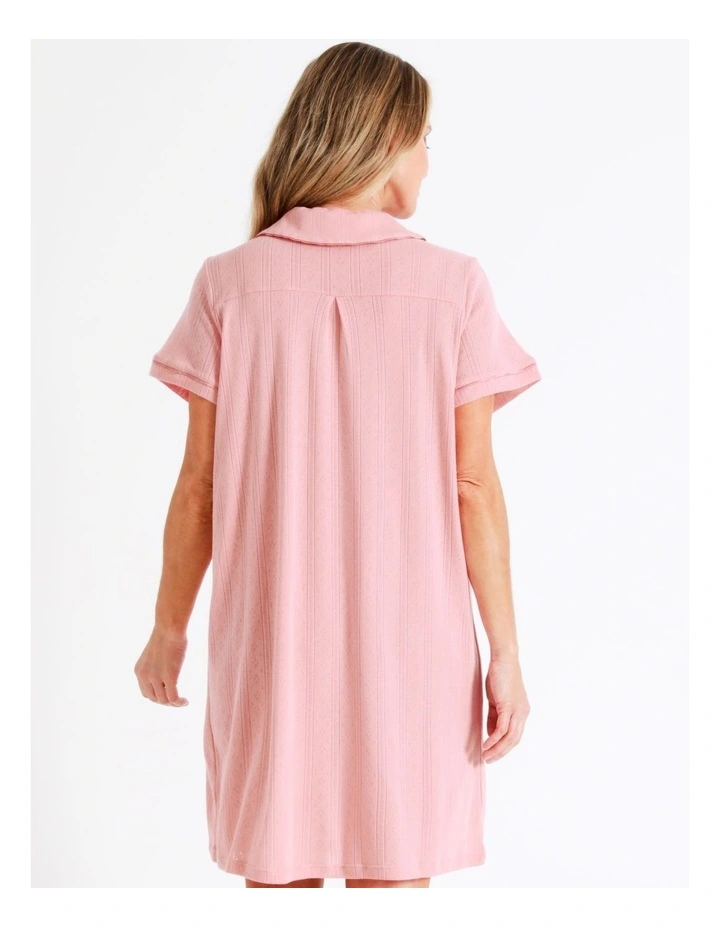 SOHO Knit Short Sleeve Nightie In Dusty Pink 7 SOHO Knit Short Sleeve Nightie In Dusty Pink - Image 7
