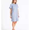 SOHO Knit Short Sleeve Nightie In Blue