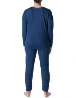 Simone Perele Brume Long Sleeve Top Blue -SOHO Shop 943444540 3 1 720x928