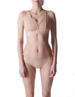 Simone Perele Harmony Wire Free Sports Crop Bra Beige