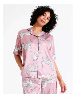 Chloe & Lola Satin Sleep Shirt In Dusty Pink -SOHO Shop 943552450 4 720x928