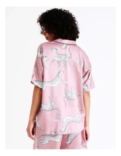 Chloe & Lola Satin Sleep Shirt In Dusty Pink -SOHO Shop 943552450 6 720x928