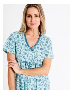 SOHO Short Length Nightie In Teal 10 SOHO Short Length Nightie In Teal -SOHO Shop 943552990 943583770 6 720x928