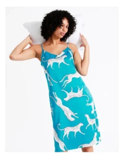 Chloe & Lola Satin Chemise In Teal 9 Chloe & Lola Satin Chemise In Teal -SOHO Shop 943553890 3 720x928