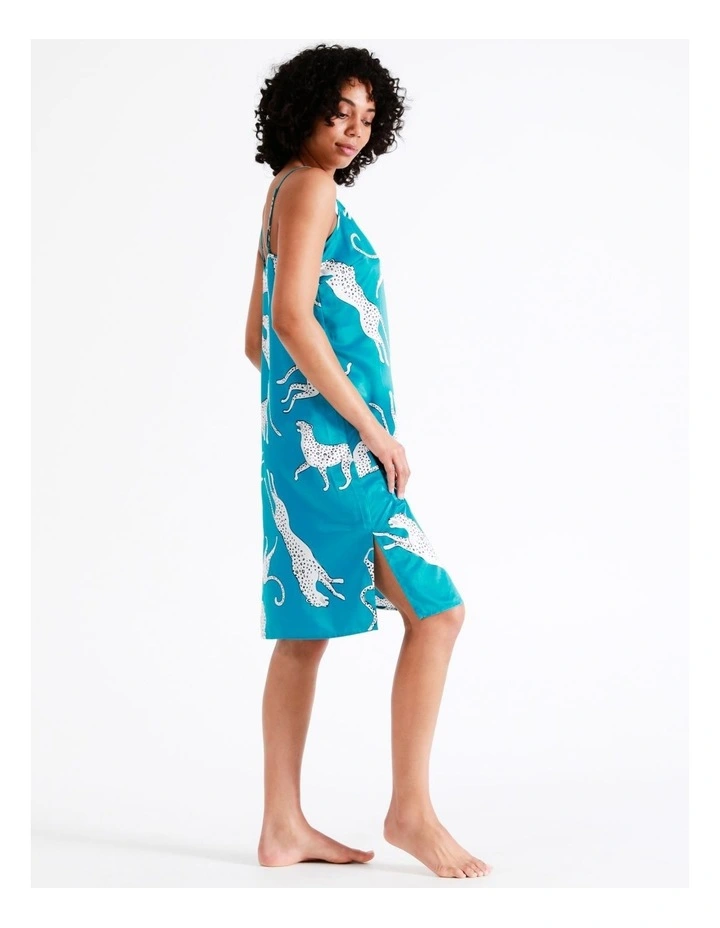 Chloe & Lola Satin Chemise In Teal 4 Chloe & Lola Satin Chemise In Teal - Image 4