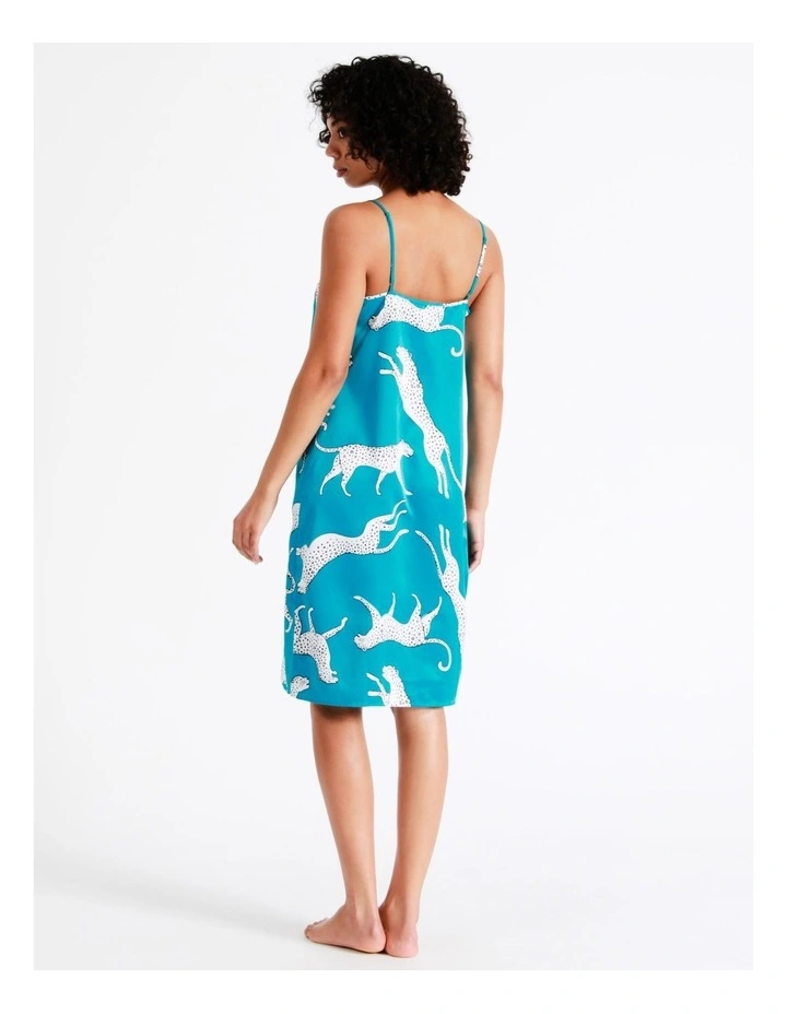 Chloe & Lola Satin Chemise In Teal 6 Chloe & Lola Satin Chemise In Teal - Image 6