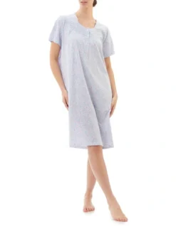 Georgia Floral Short Nightie In Multi