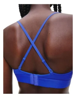 Calvin Klein Embossed Icon Cotton Light Lined Triangle Bra In Blue -SOHO Shop 945687340 945792190 4 720x928