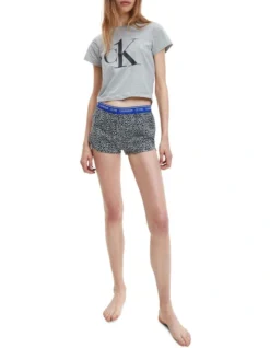 Calvin Klein Ck One Pyjama Short Set In Grey