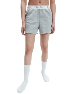Calvin Klein Modern Cotton Lounge Sleep Short In Grey