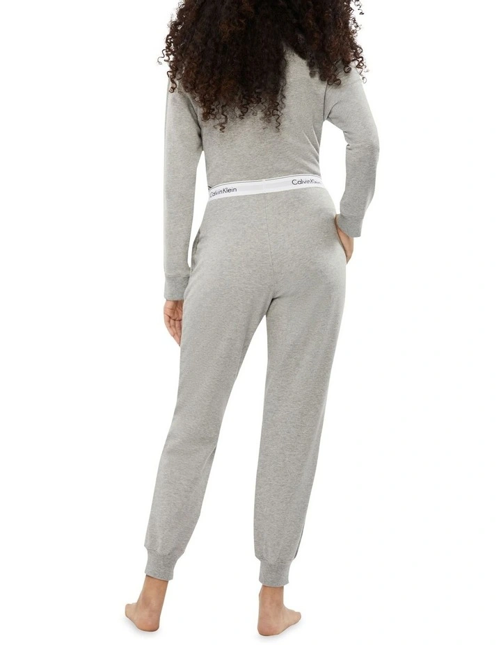 Calvin Klein Modern Cotton Lounge Jogger In Grey Heather 2 Calvin Klein Modern Cotton Lounge Jogger In Grey Heather - Image 2