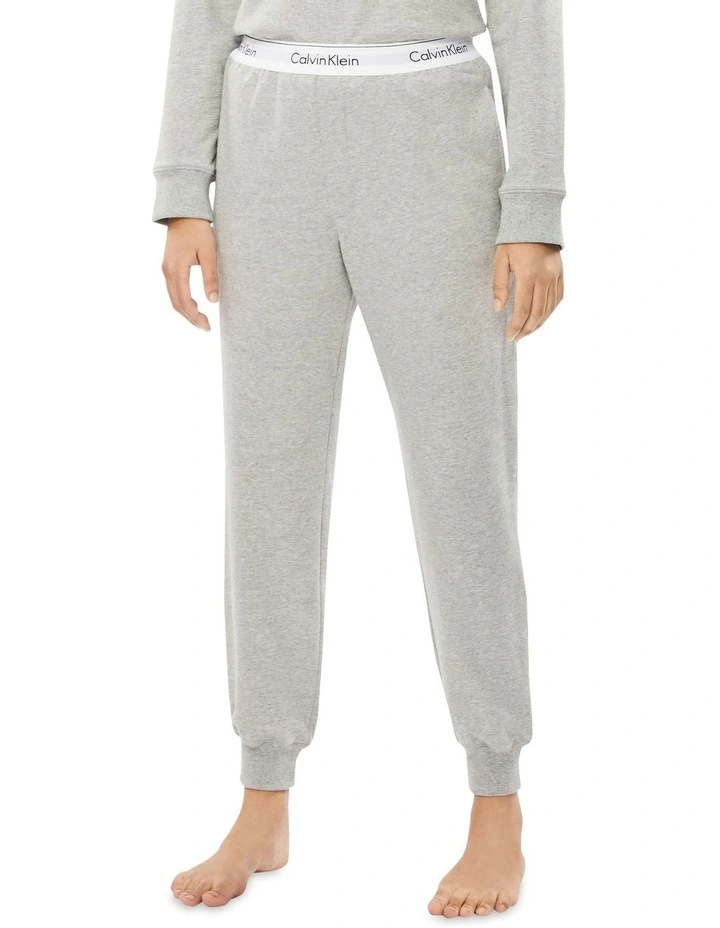 Calvin Klein Modern Cotton Lounge Jogger In Grey Heather 3 Calvin Klein Modern Cotton Lounge Jogger In Grey Heather - Image 3