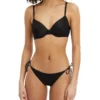 Calvin Klein Sheer Marquisette Lightly Lined Demi Bra In Black