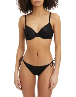 Calvin Klein Sheer Marquisette Lightly Lined Demi Bra In Black