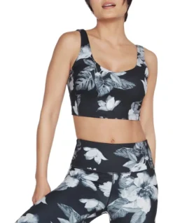 Skechers Gosculpt Magnolia Dreams Long Line Bra In Black