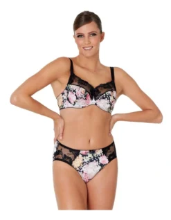 Wild Violet Underwire Bra In Hydrangea Print