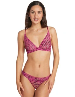Morning Lola Underwire Bra In Festival Fuchsia Leopard Print