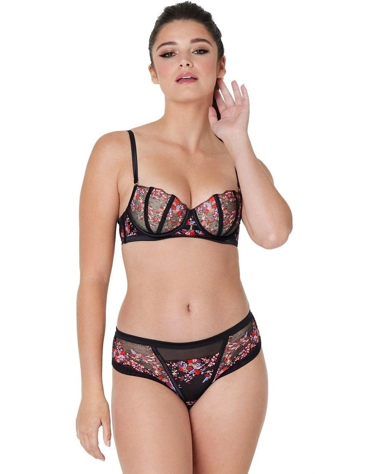 Botanica Brazilian Brief In Floral Print/Black 1 Botanica Brazilian Brief In Floral Print/Black