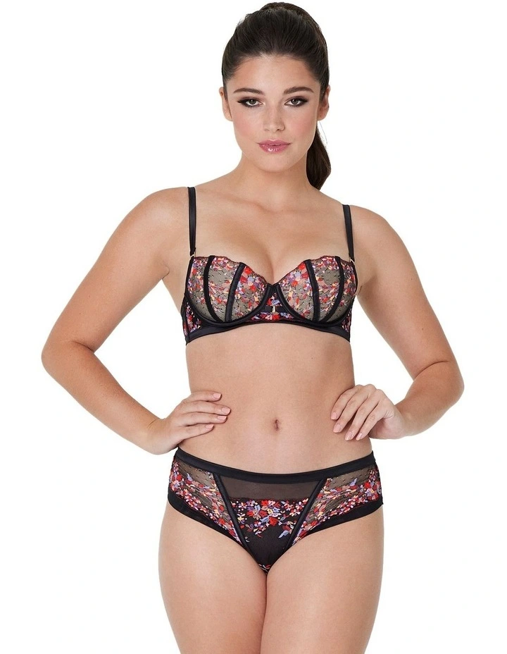 Botanica Brazilian Brief In Floral Print/Black 2 Botanica Brazilian Brief In Floral Print/Black - Image 2