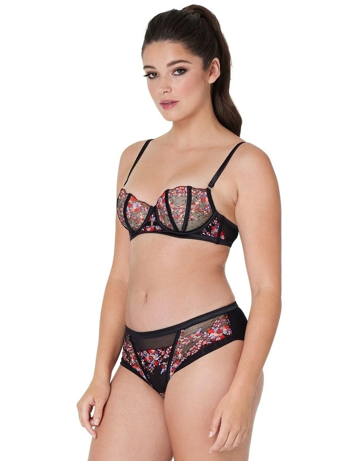 Botanica Brazilian Brief In Floral Print/Black 3 Botanica Brazilian Brief In Floral Print/Black - Image 3