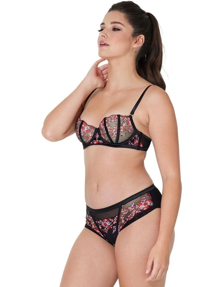 Botanica Brazilian Brief In Floral Print/Black 4 Botanica Brazilian Brief In Floral Print/Black - Image 4