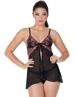 Botanica Babydoll In Floral Print/Black