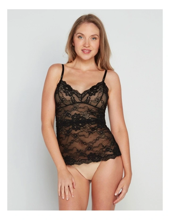 My Fit Lace Camisole In Black 1 My Fit Lace Camisole In Black