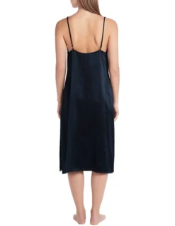 Cezanne Silk Sleep Dress In Midnight -SOHO Shop 957475450 3 720x928