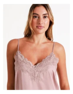 Chloe & Lola Satin Lace Chemise In Dusty Pink -SOHO Shop 958165390 3 1 720x928