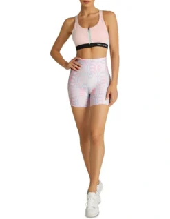 Velocity Zip Medium Impact Sports Bra In Pink -SOHO Shop 960385690 5 720x928