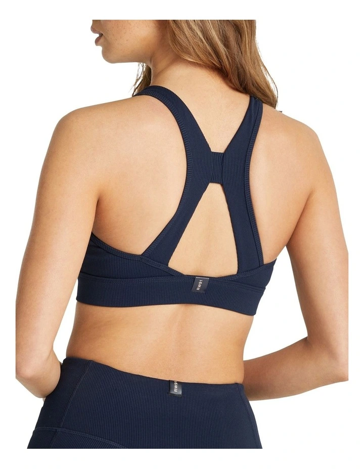 Lovechild Adjustable Zip Medium Impact Sports Bra In Navy 4 Lovechild Adjustable Zip Medium Impact Sports Bra In Navy - Image 4