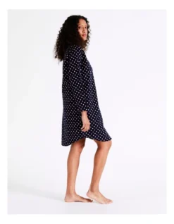 SOHO Flannelette Nightshirt In Navy Spot -SOHO Shop 966002680 7 720x928