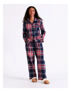 SOHO Flannelette Pyjama Set In Navy Tartan 13 SOHO Flannelette Pyjama Set In Navy Tartan -SOHO Shop 966003760 7 720x928