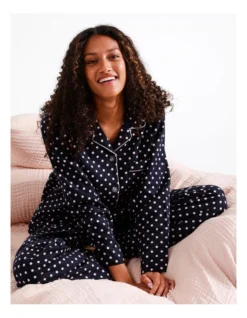 SOHO Flannelette Pyjama Set In Pink Spot -SOHO Shop 966003850 6 720x928