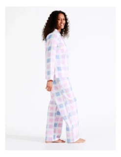 SOHO Flannelette Pyjama Set Large Check In Pink -SOHO Shop 966004120 4 720x928