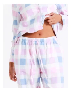SOHO Flannelette Pyjama Set Large Check In Pink -SOHO Shop 966004120 7 720x928