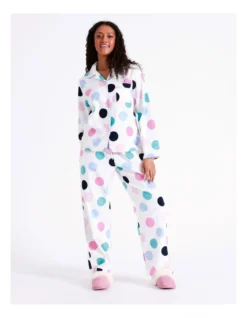 SOHO Flannelette Pyjama Set In Large Spot