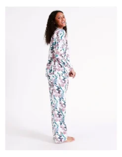 SOHO Twill Flannelette Pyjama Set In White Floral 10 SOHO Twill Flannelette Pyjama Set In White Floral -SOHO Shop 966004390 5 720x928