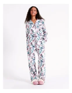 SOHO Twill Flannelette Pyjama Set In White Floral 11 SOHO Twill Flannelette Pyjama Set In White Floral -SOHO Shop 966004390 7 720x928