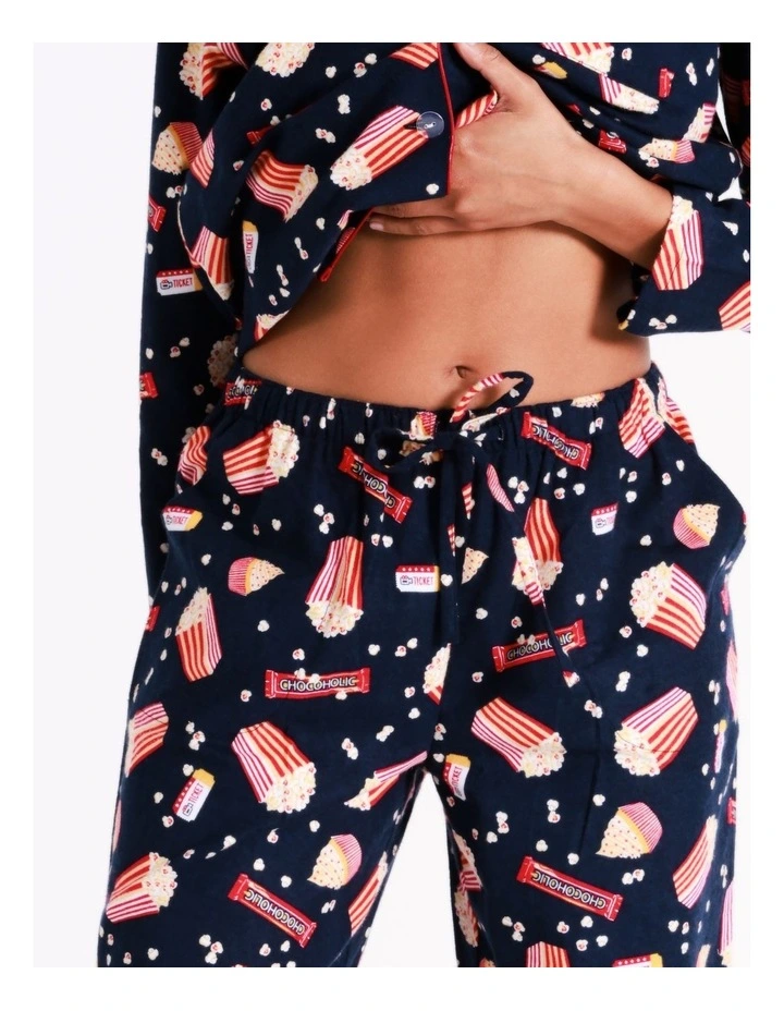 SOHO Flannelette Pyjama Set In Movie Night 2 SOHO Flannelette Pyjama Set In Movie Night - Image 2