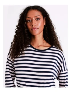 SOHO Hazel Marle Knit Long Sleeve Tee In Pink & Navy Stripe 8 SOHO Hazel Marle Knit Long Sleeve Tee In Pink & Navy Stripe -SOHO Shop 967375090 978028660 4 720x928