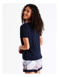 SOHO Jada V-Neck Tee In Navy -SOHO Shop 967375360 5 720x928