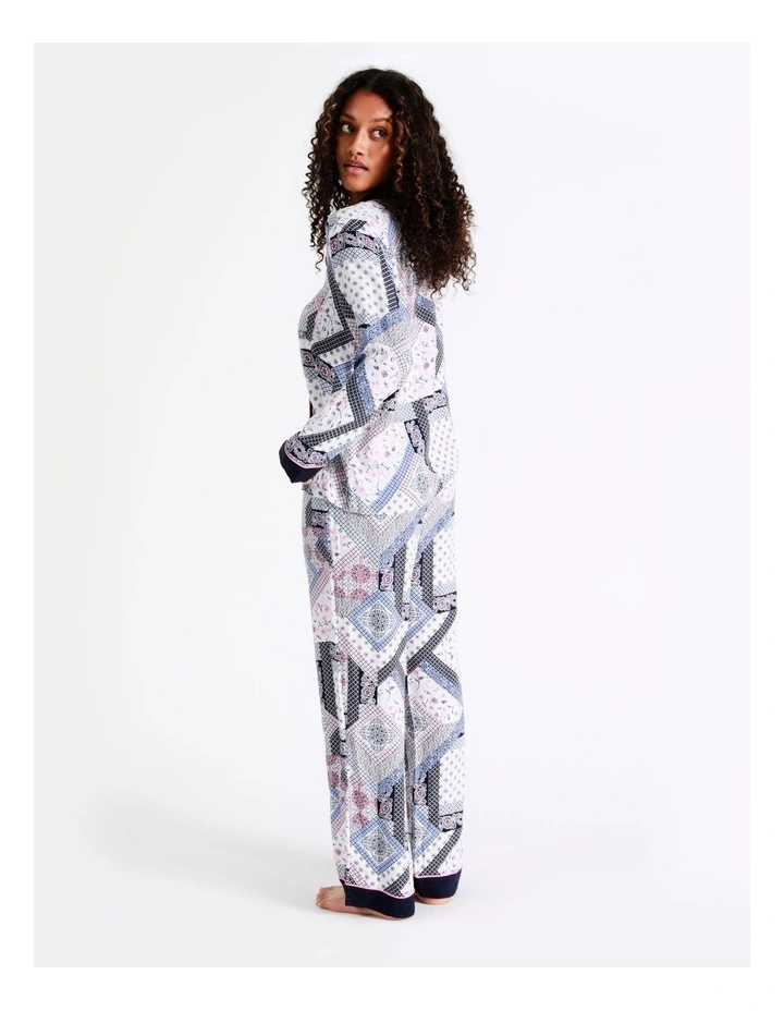 SOHO Jada Viscose Long Sleeve PJ Set In Scarf Print 6 SOHO Jada Viscose Long Sleeve PJ Set In Scarf Print - Image 6