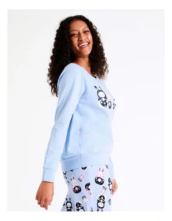 SOHO Celia Novelty Long Sleeve Top Babushka Bunny In Blue -SOHO Shop 967375810 6 720x928