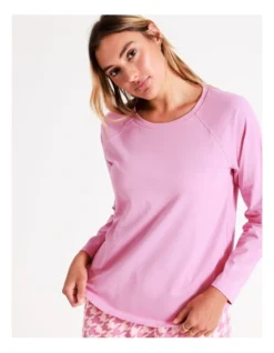 Chloe & Lola Selena Cotton Crew Neck Tee In Pink -SOHO Shop 968552020 4 720x928